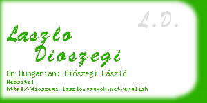 laszlo dioszegi business card